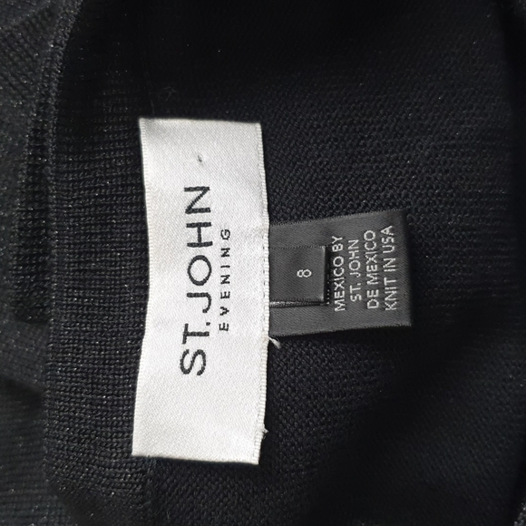 St. John Evening Blended Wool Glitter Blazer Jacket - Picture 6 of 11